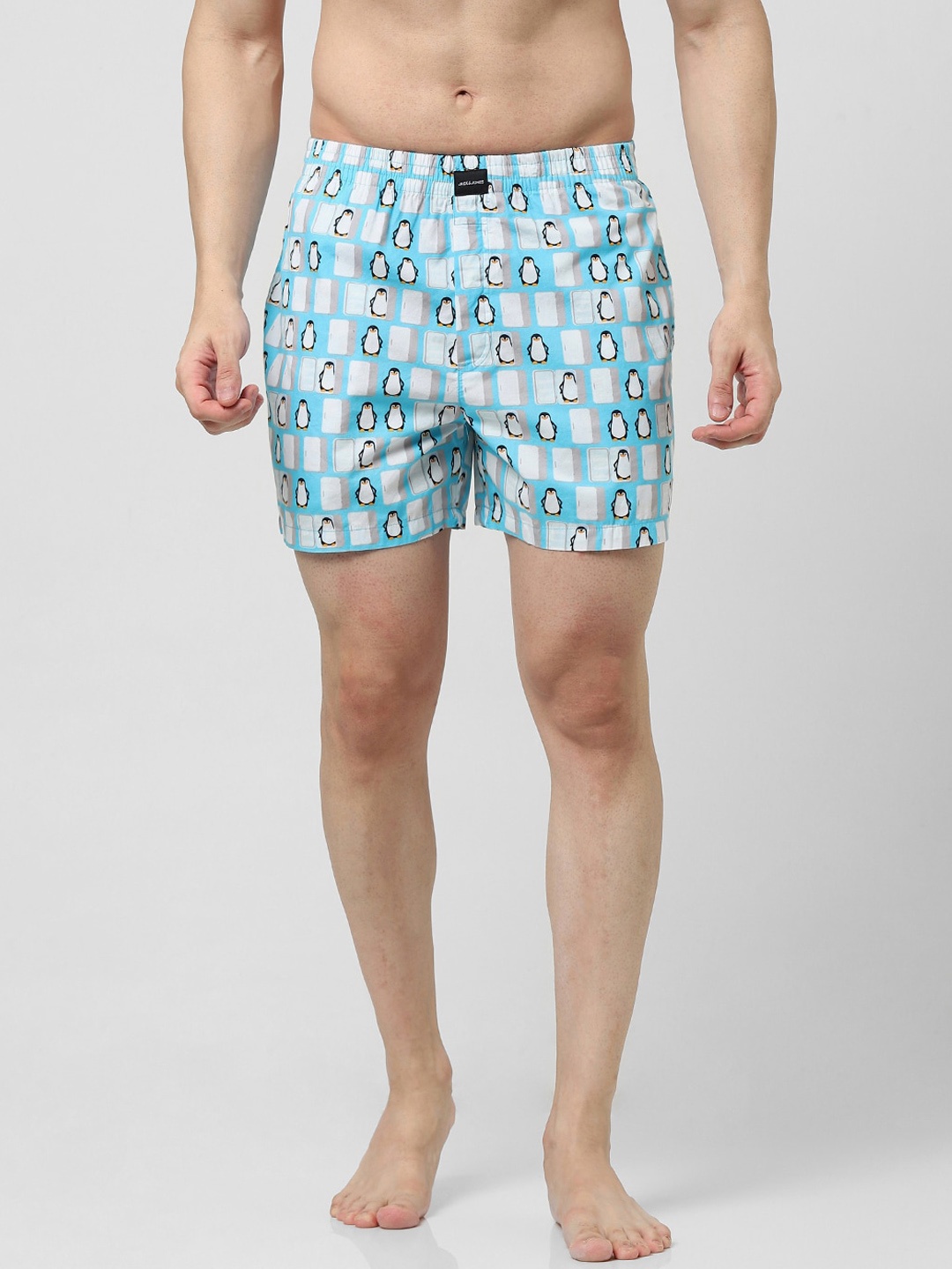 

Jack & Jones Men Penguin Printed Cotton Woven Boxers 1689985005, Blue