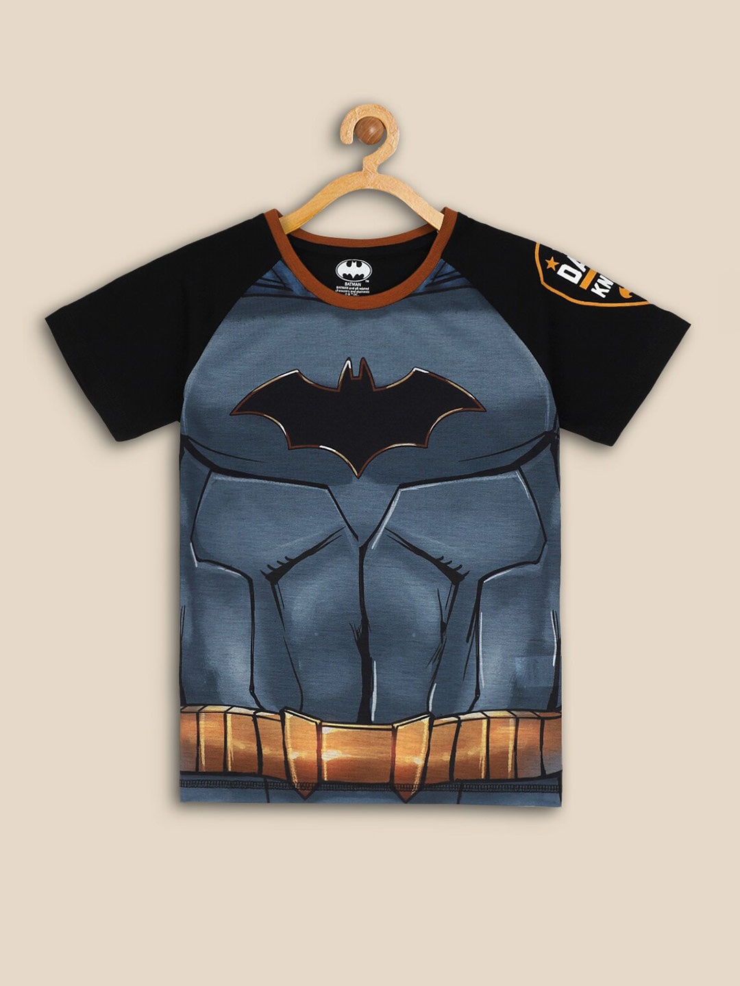

Kids Ville Boys Batman Printed Cotton T-shirt, Black