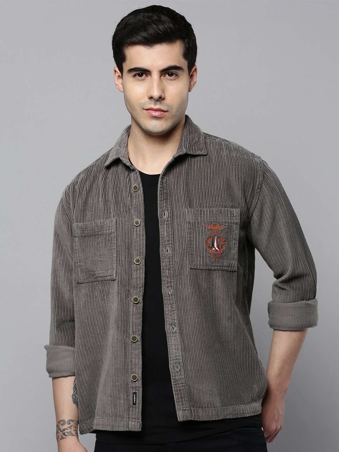 

SHOWOFF Men Comfort Casual Shirt, Grey