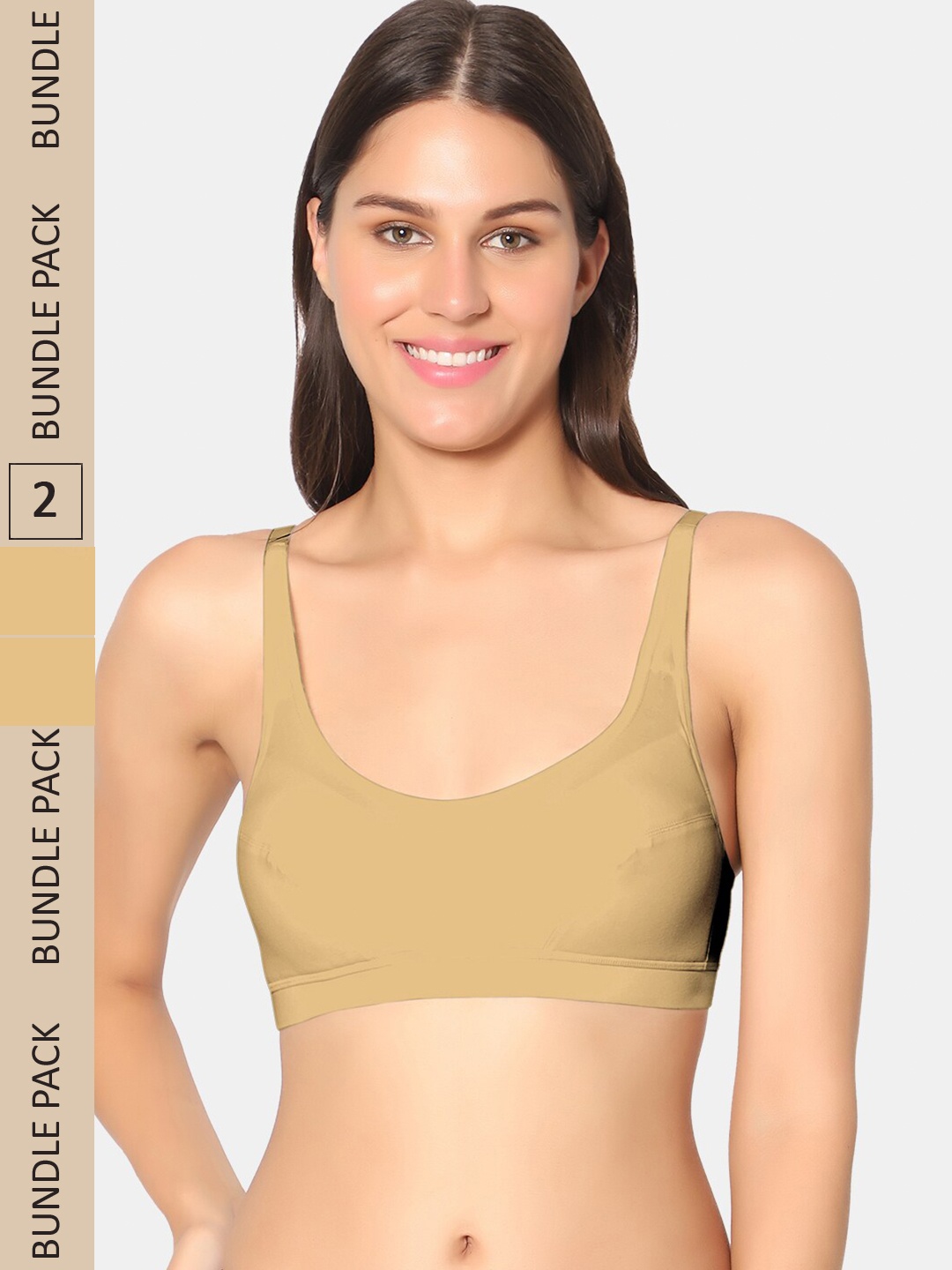 

Dazzle Pack of 2 Lightly Padded Bra, Nude