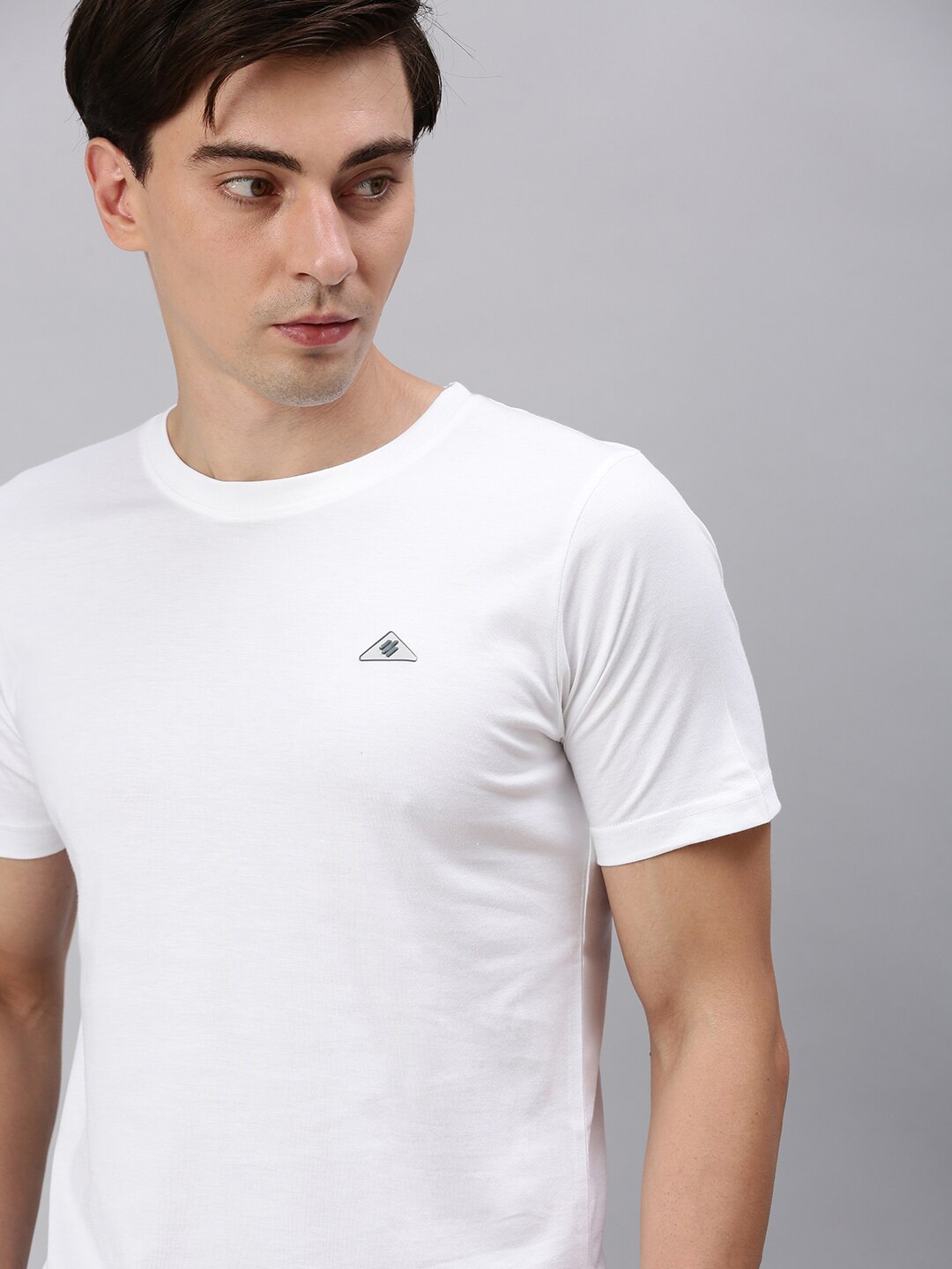

ONN Men Solid Pure Cotton T-shirt, White