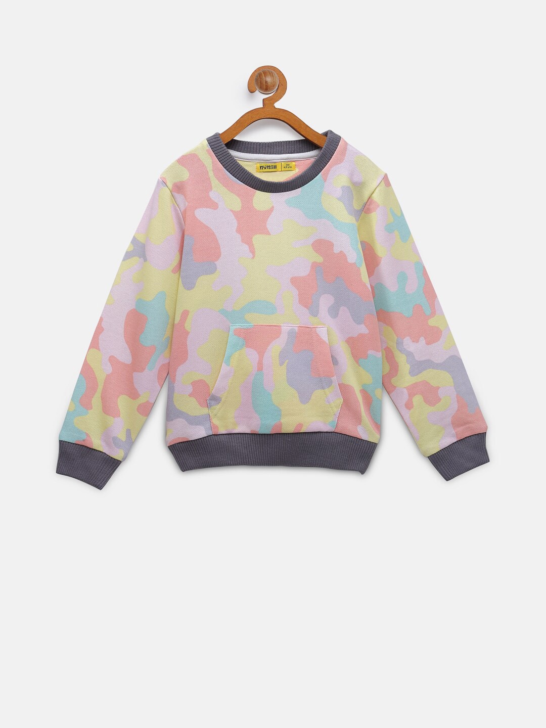 

NYNSH Girls Printed Fleece Sweatshirt, Cream