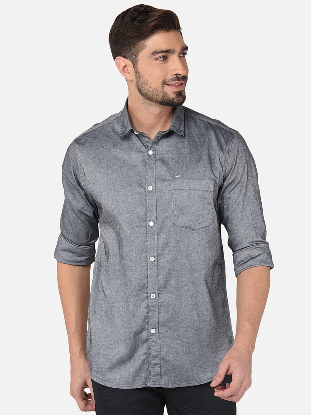 

Oxemberg Men Classic Slim Fit Casual Shirt, Grey