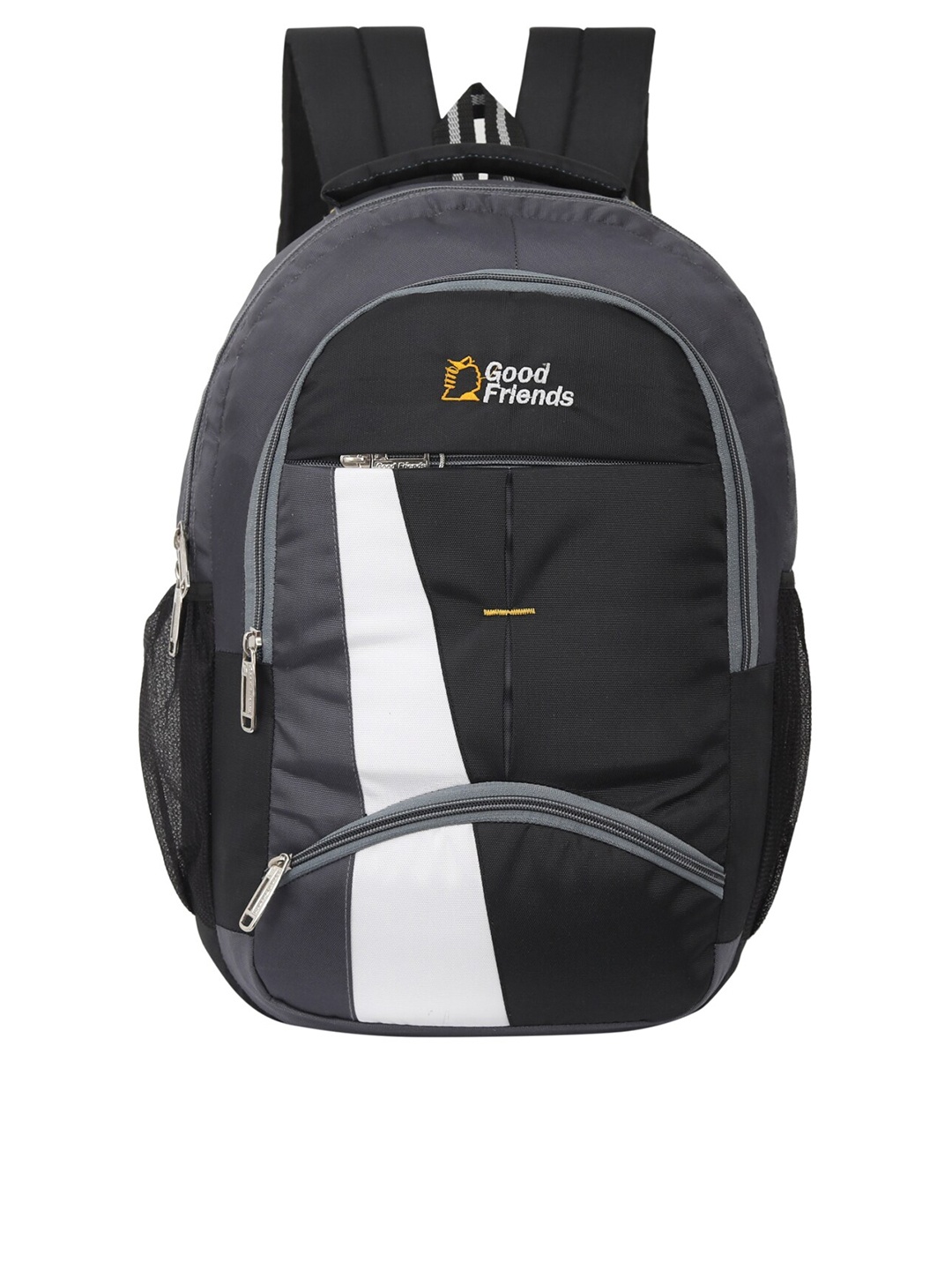 

GOOD FRIENDS Unisex Adults Solid Medium Backpack, Black