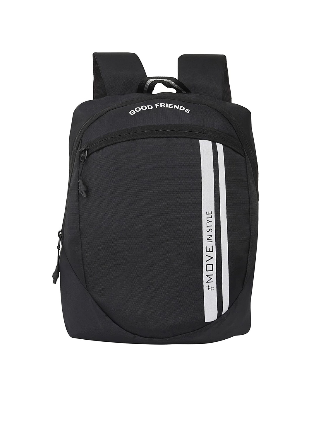 

GOOD FRIENDS Unisex Adults Solid Medium Backpack, Black