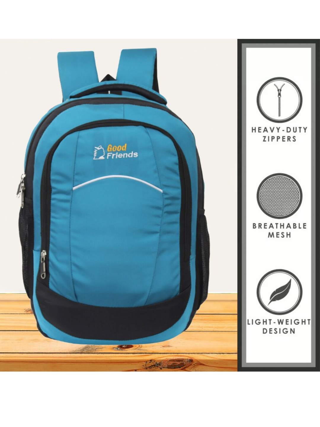 

GOOD FRIENDS Unisex Waterproof Backpack, Blue