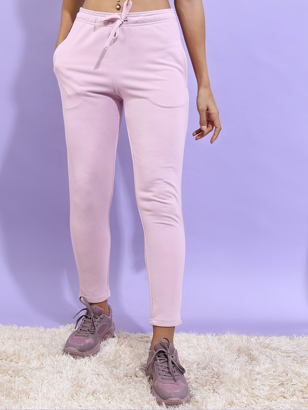 

Tokyo Talkies Women Slim-Fit Track Pants, Purple