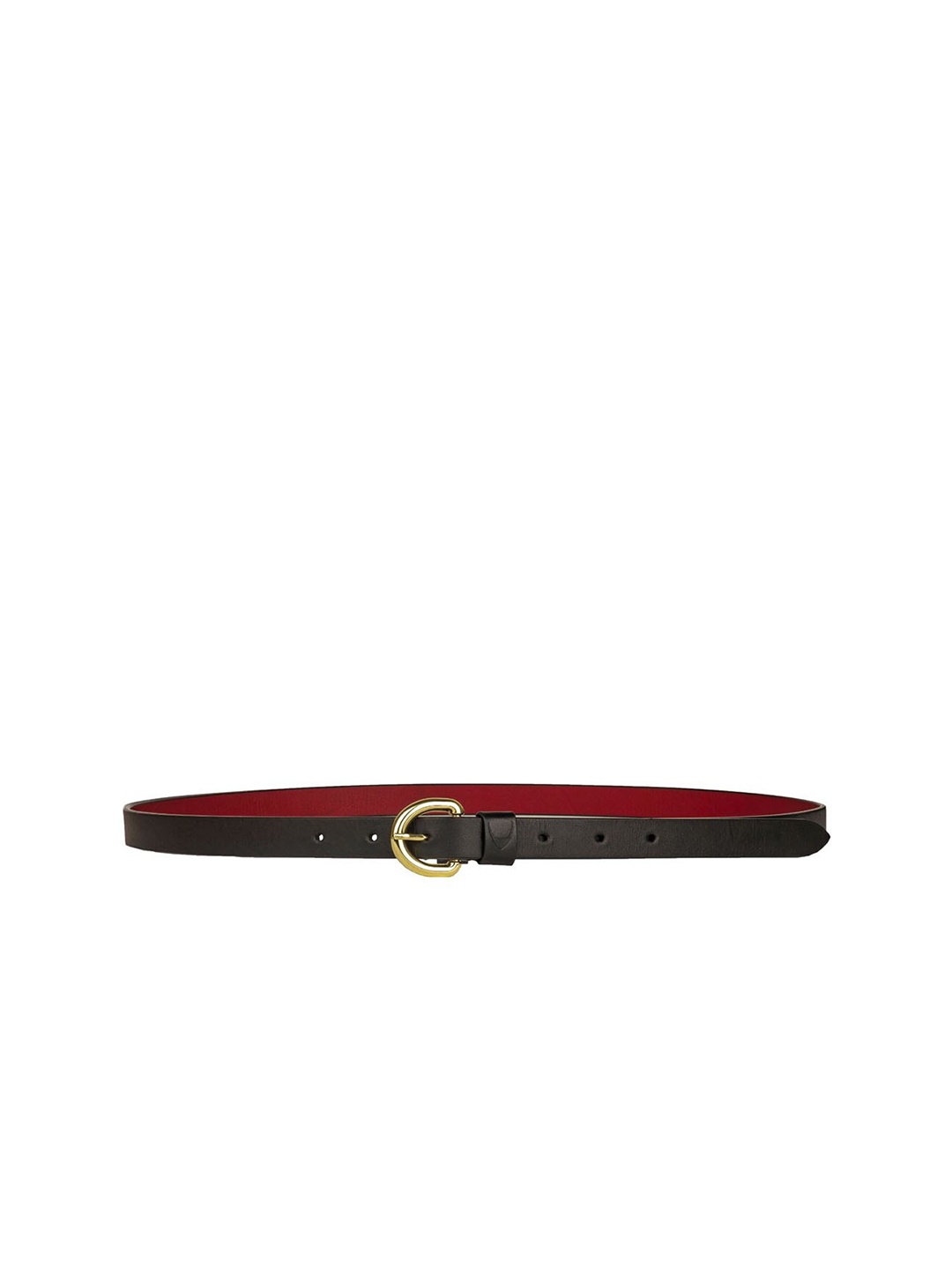 

Hidesign Women Push Pin Leather Belt, Black