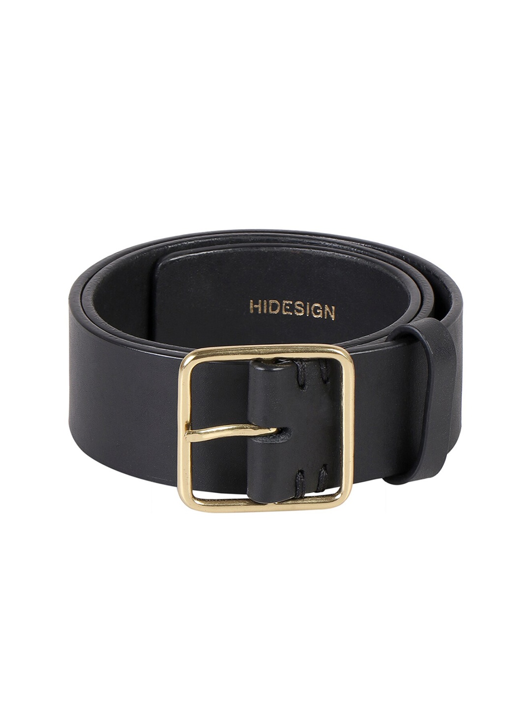 

Hidesign Women Push Pin Leather Belt, Black