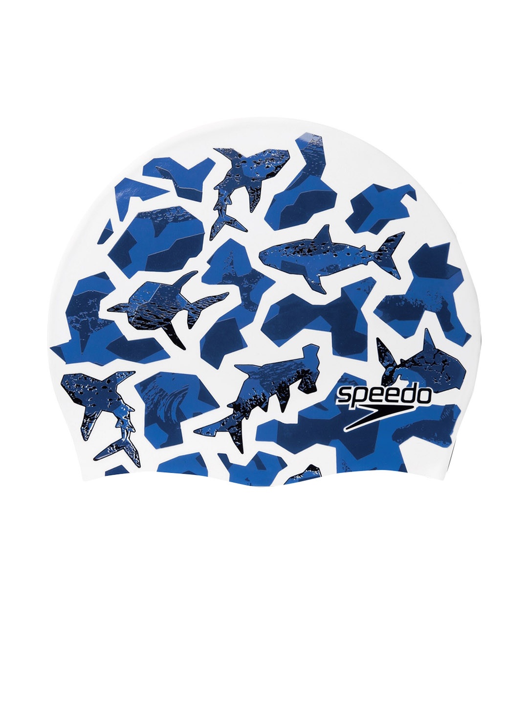 

Speedo Kids Printed Comfort-Fit Swimming Cap, White