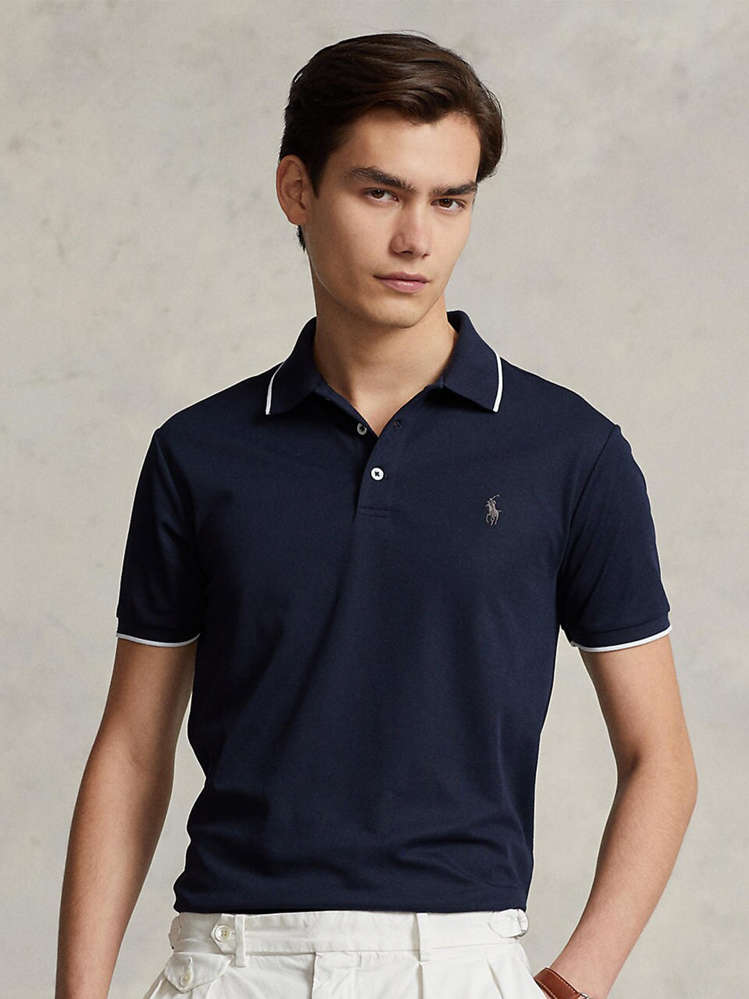 

Polo Ralph Lauren Men Polo Collar Slim Fit T-shirt, Navy blue