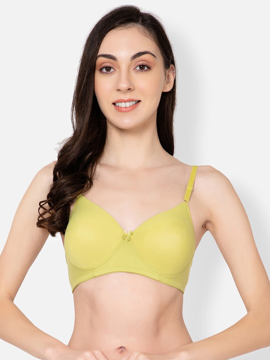 

Clovia Padded Non-Wired Full Cup T-shirt Bra, Green