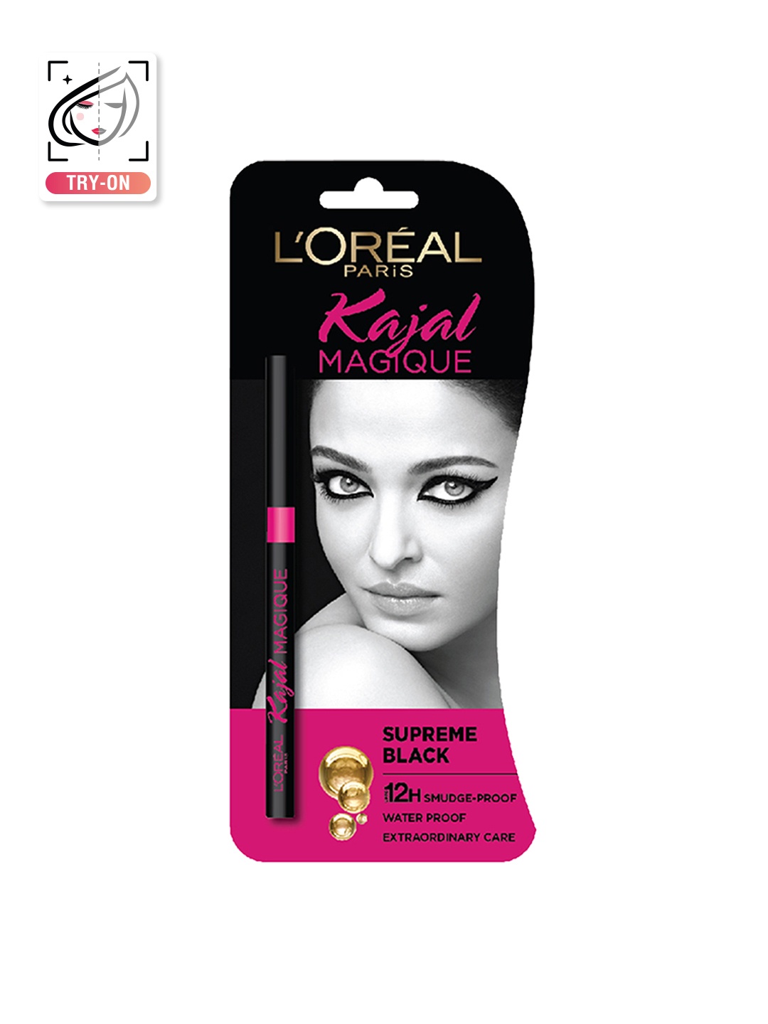 

LOreal Paris Waterproof Smudge-Proof Kajal Magique - Supreme Black, 0.35g