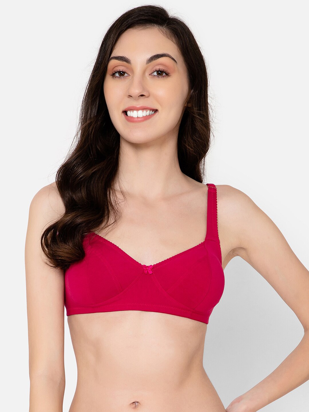 

Clovia Non Padded Non-Wired Cotton Bra, Pink