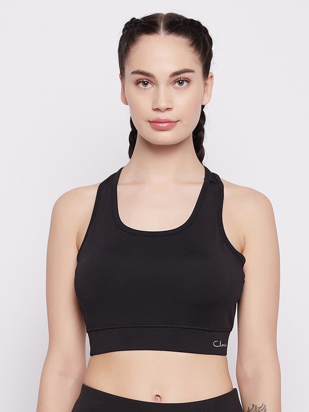 

Clovia Lightly Padded Sports Bra, Black