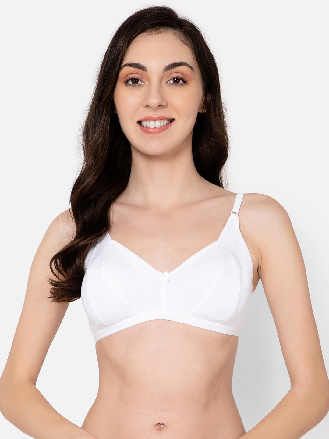 

Clovia Non-Padded Cotton Bra, White