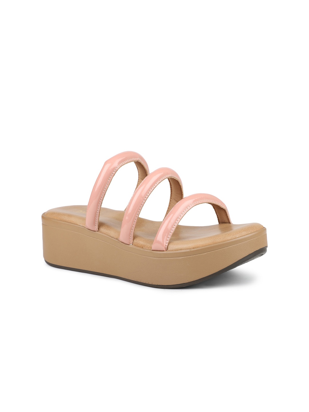 

Inc 5 Flatform Open Toe Wedge, Peach