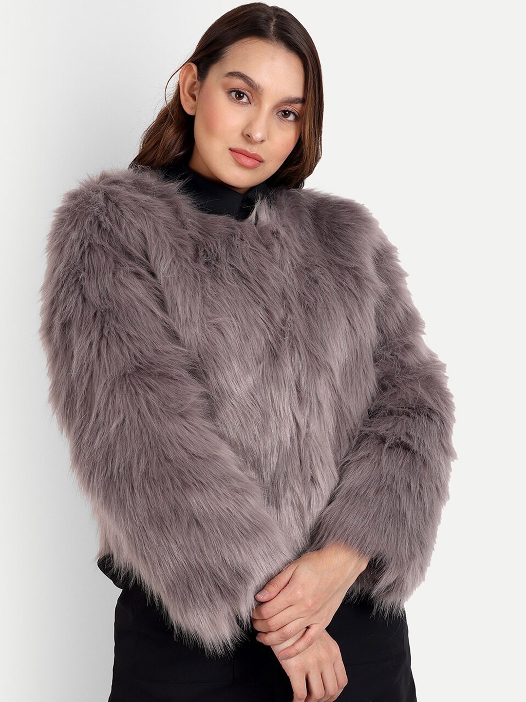 

iki chic Women Self Design Tailored Jacket, Grey
