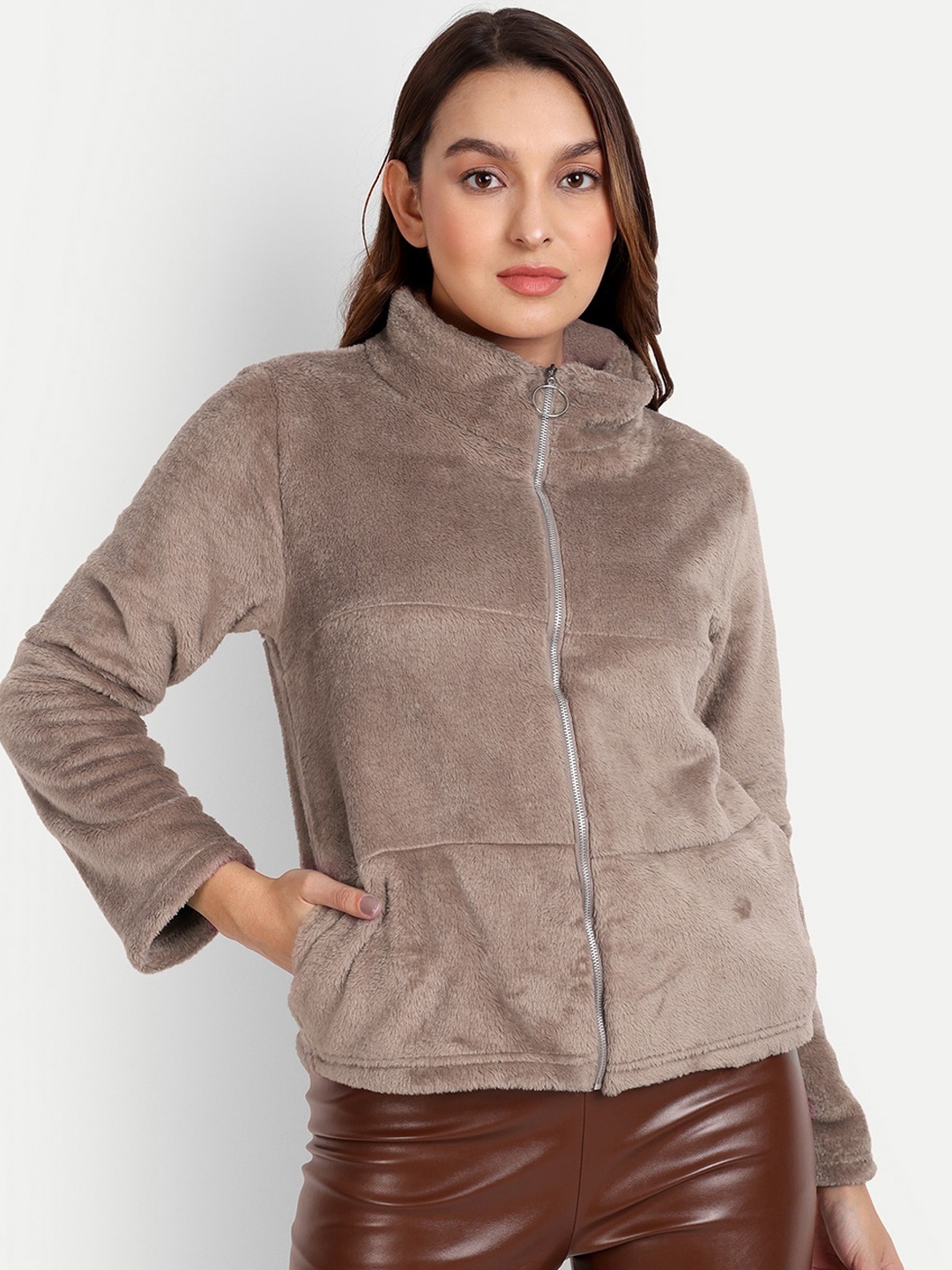 

iki chic Women Lightweight Tailored Jacket, Brown
