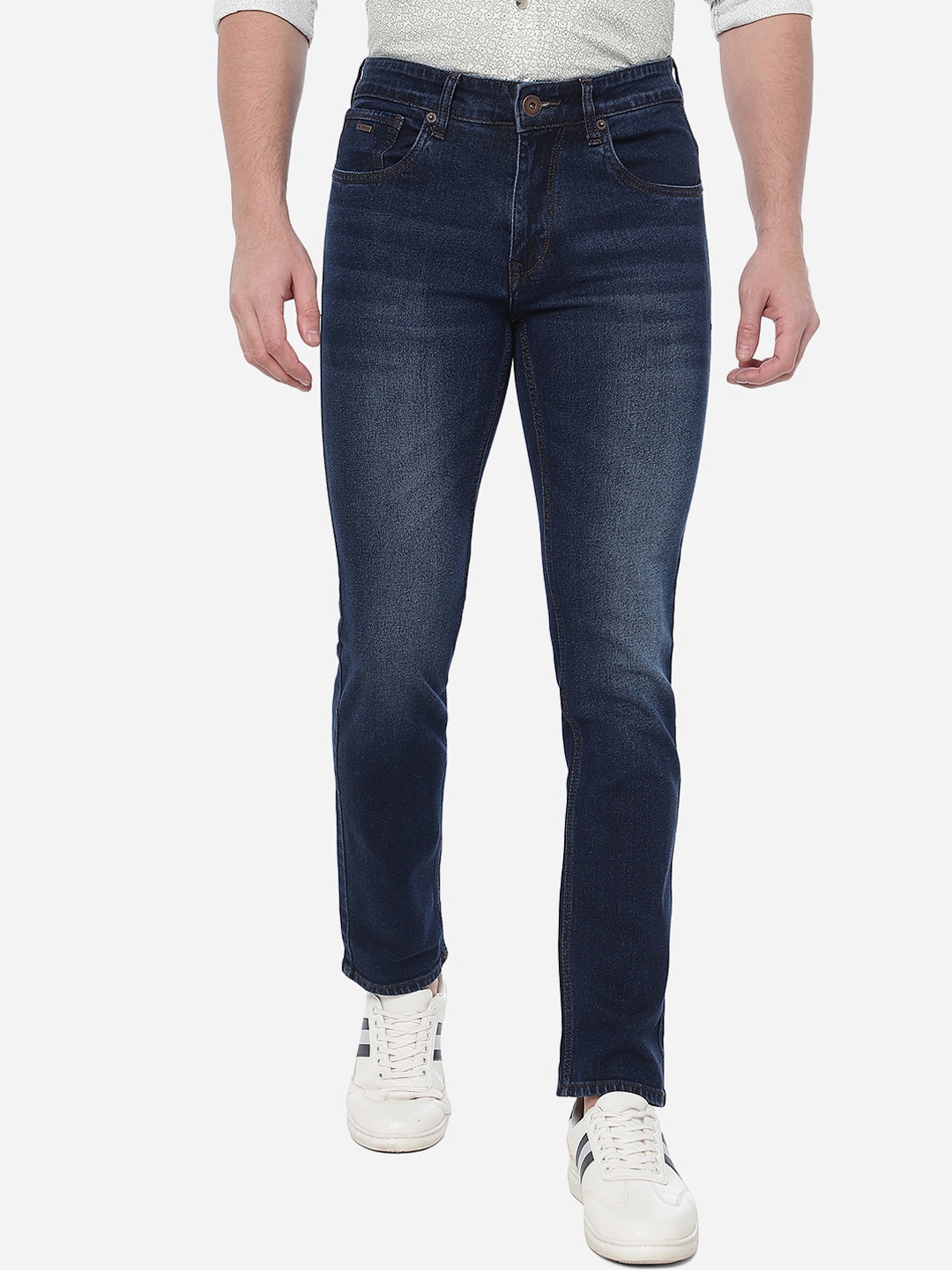 

Greenfibre Men Solid Cotton Heavy Fade Jeans, Navy blue