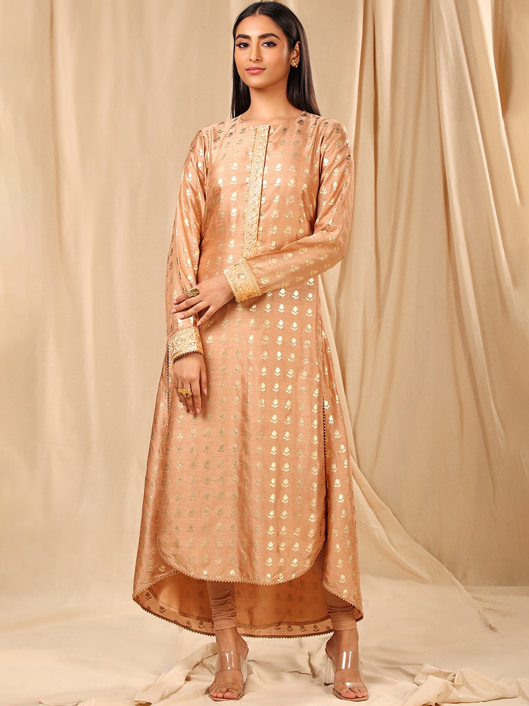 

Masaba Women Gotta Patti Raw Silk Kurta, Beige