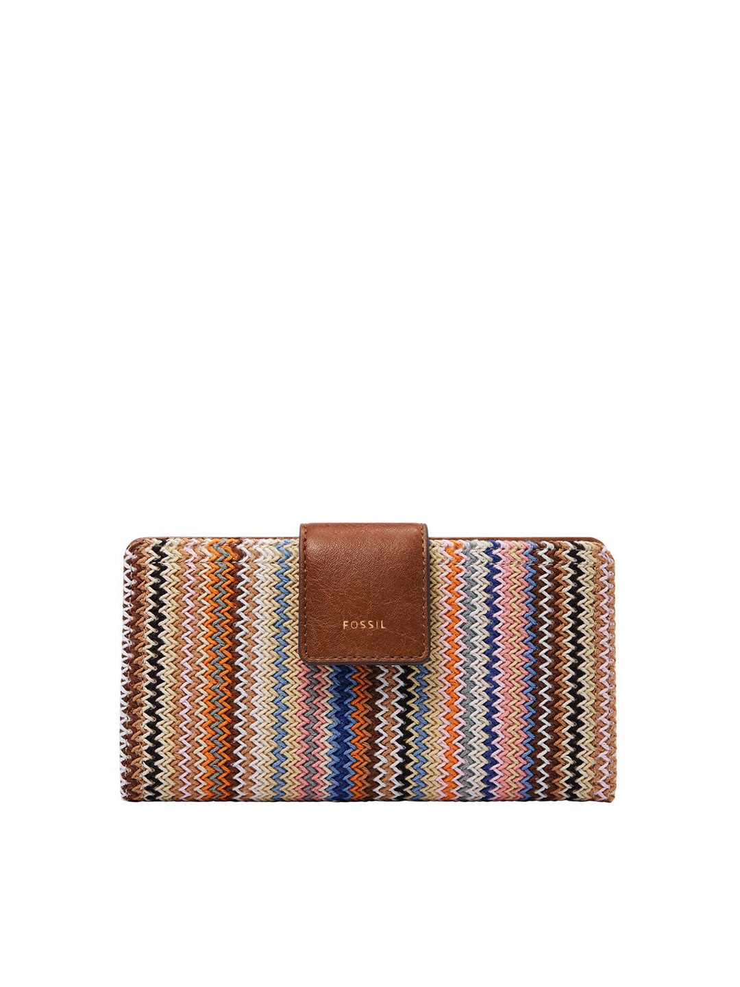 

Fossil Women Printed Canvas Two Fold Wallet, Brown