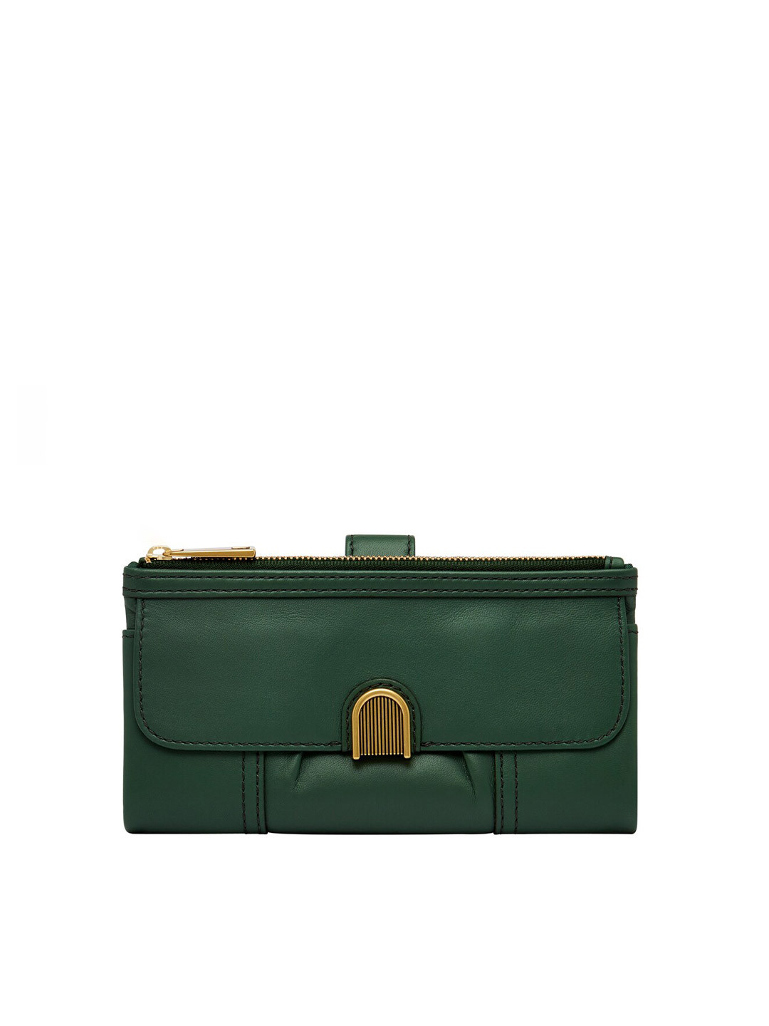 

Fossil Women Leather Two Fold Wallet, Green