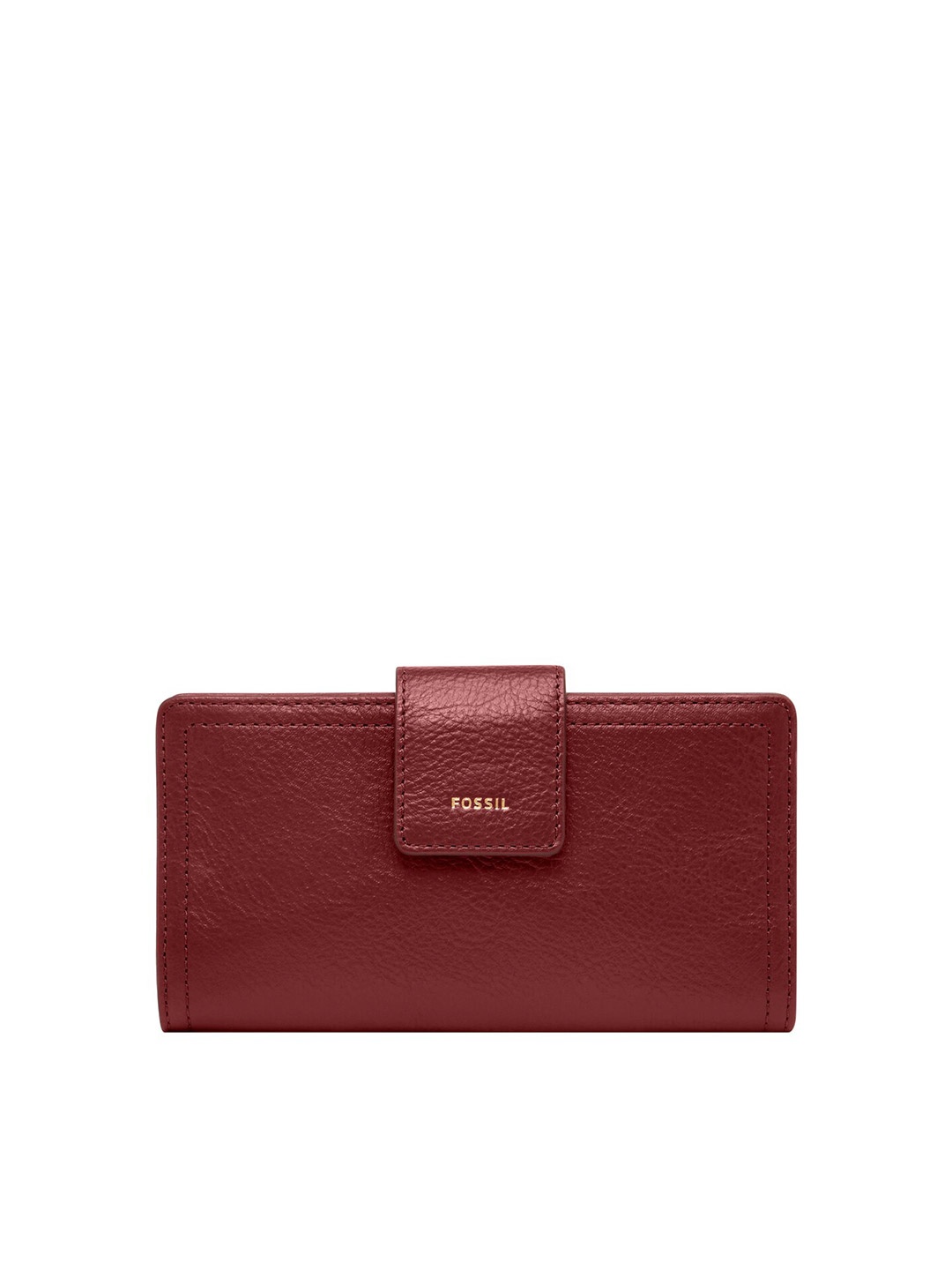 

Fossil Women Textured Leather Two Fold Wallet, Red