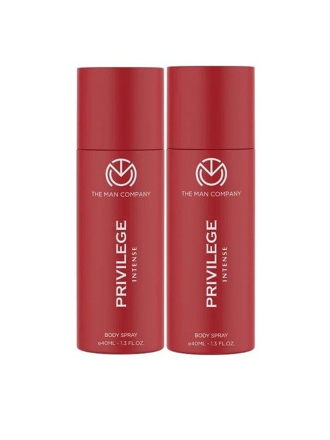 

THE MAN COMPANY Set of 2 Privilege Intense Body Spray 40 ml Each, Red