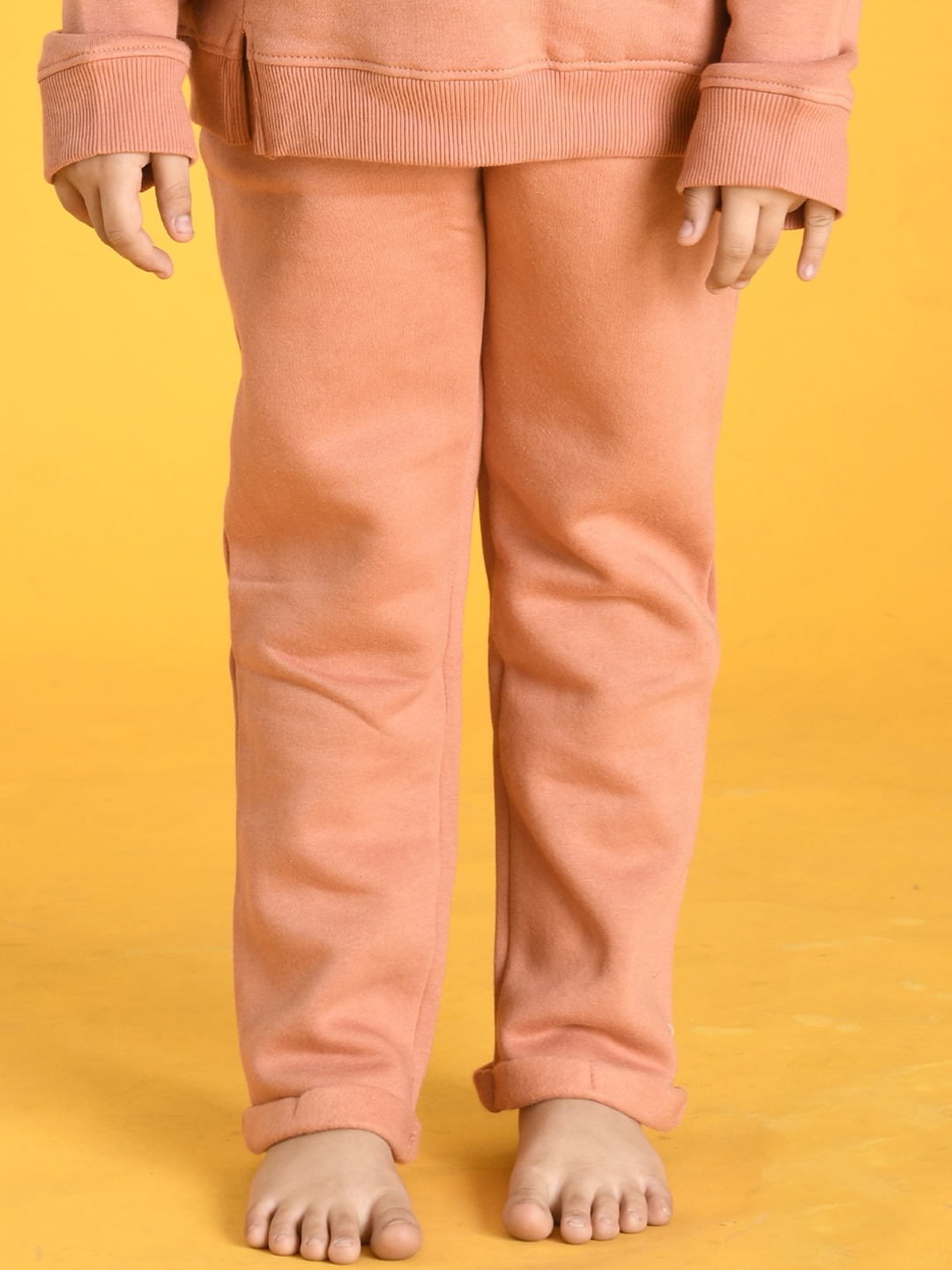 

Anthrilo Girls Fleece Straight Lounge Pants, Peach