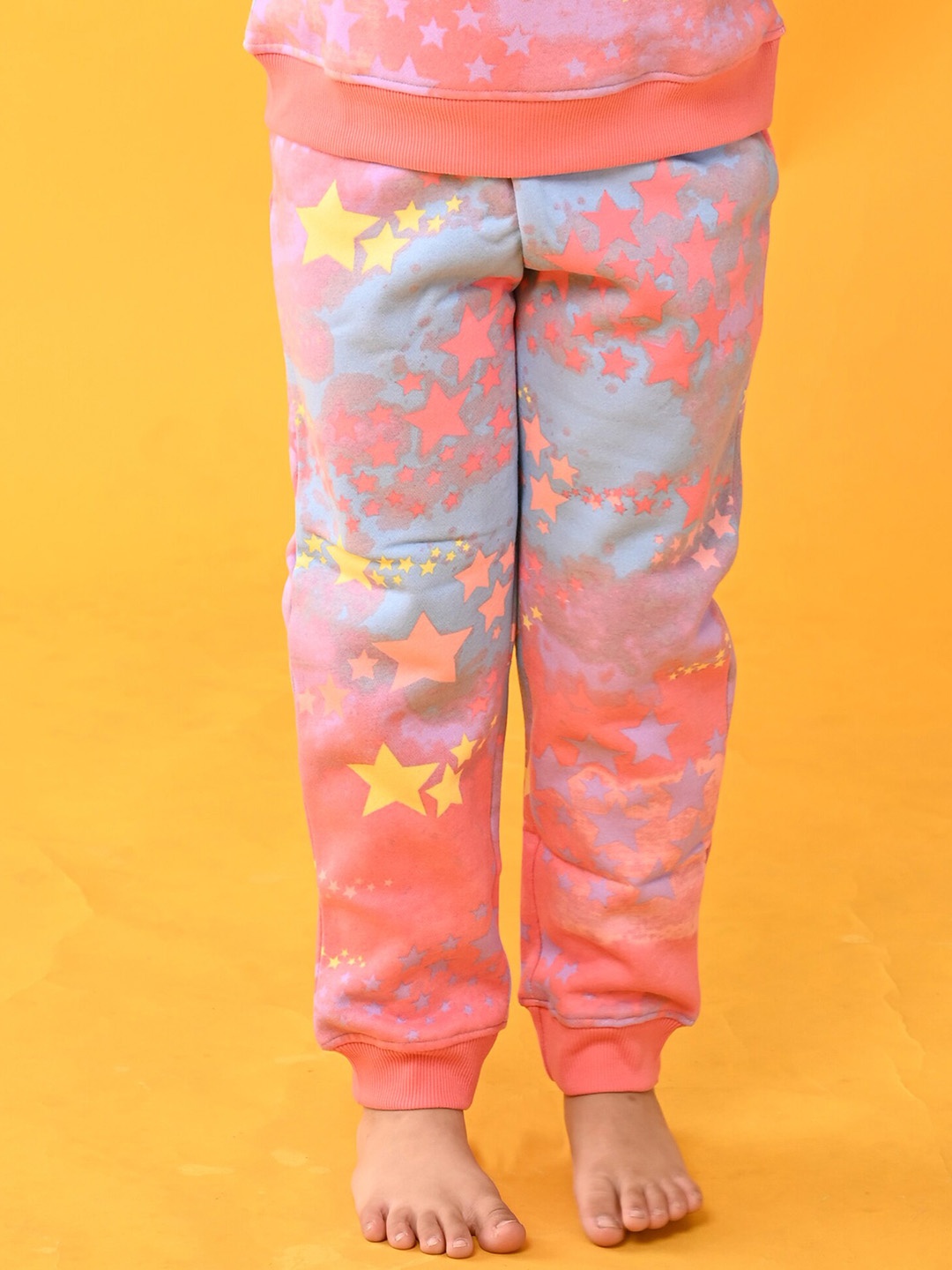

Anthrilo Girls Allover Printed Relaxed-Fit Joggers, Pink