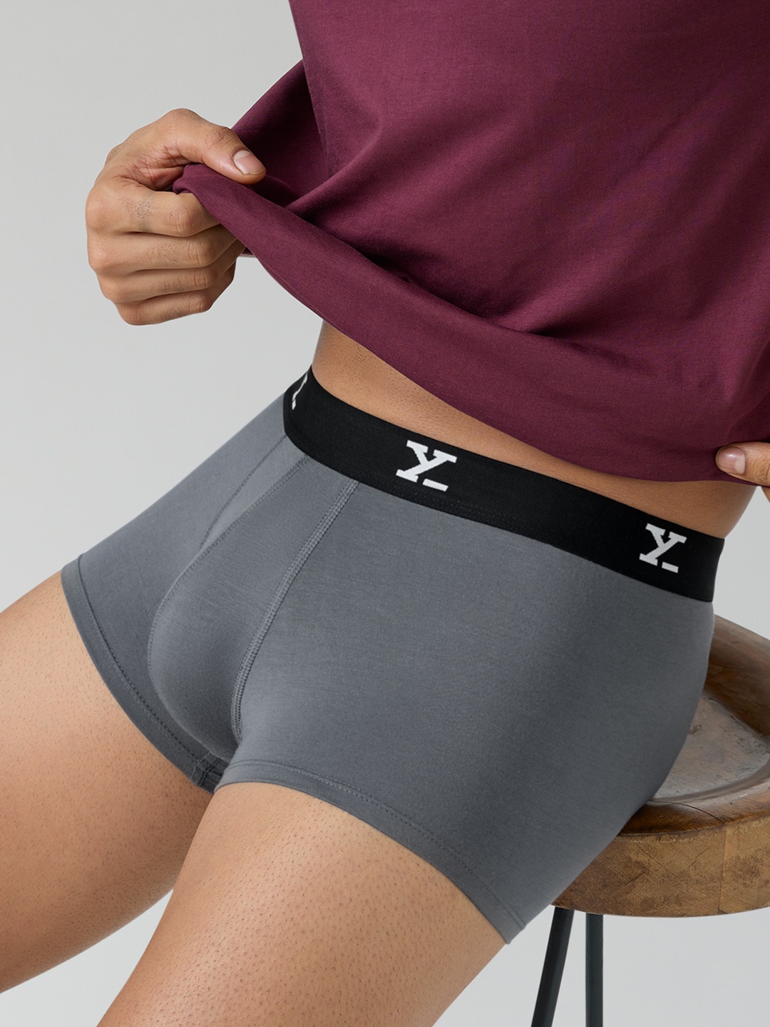 

XYXX Men ACE IntelliSoft Modal Trunks XYTRNK09, Grey