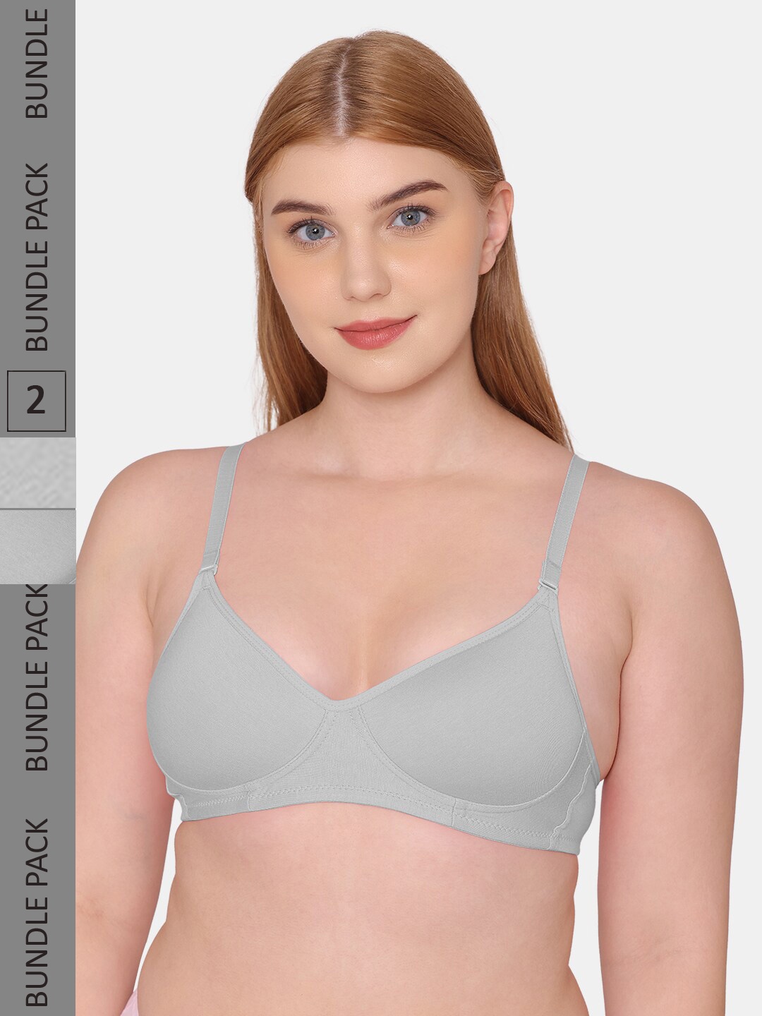 

KOMLI Lightly Padded Seamless Non-Wired T-Shirt Bra, Grey