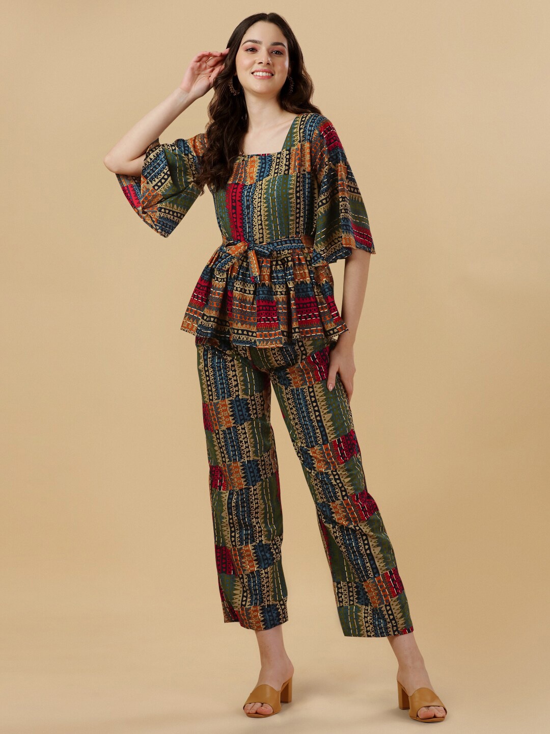 

GUFRINA Women Printed Top with Trousers, Blue