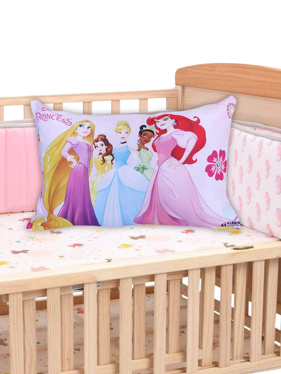 

Kuber Industries Set Of 2 Printed Rectangular Baby Pillow, Pink