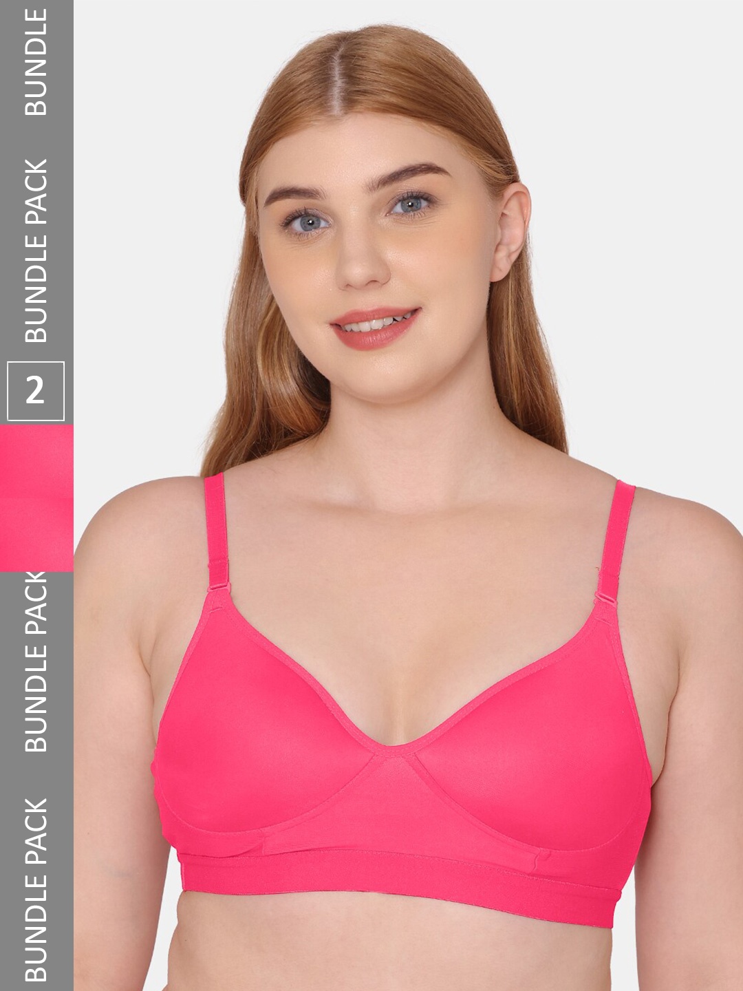 

KOMLI Lightly Padded Non Wired Bra, Pink
