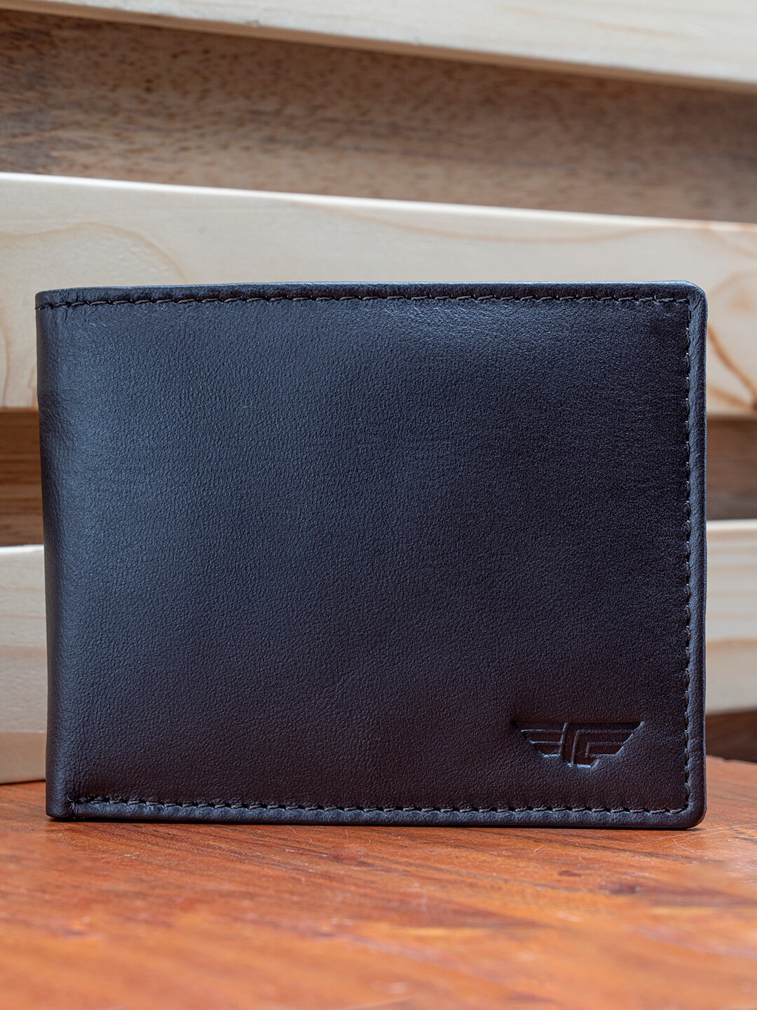 

Red Tape Men Leather Two Fold Wallet, Black