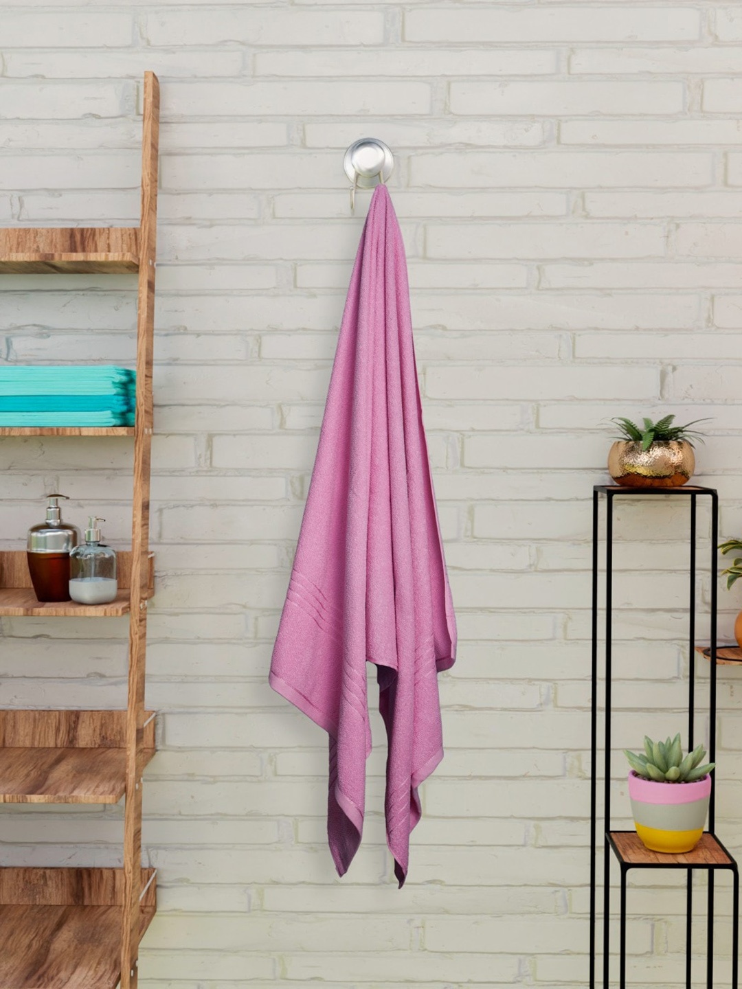 

CURIOUS LIFESTYLE Pink 400 GSM Pure Cotton Bath Towel