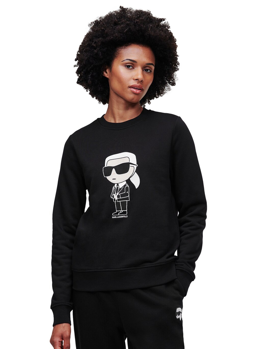 

Karl Lagerfeld Women Printed Sweatshirt, Black