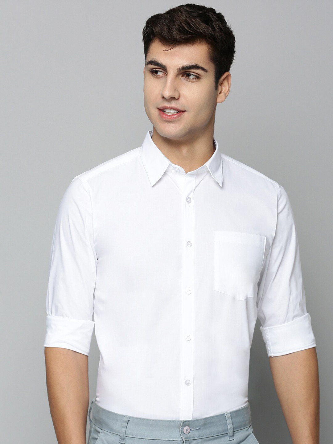

Kryptic Men Solid Pure Cotton Casual Shirt, White