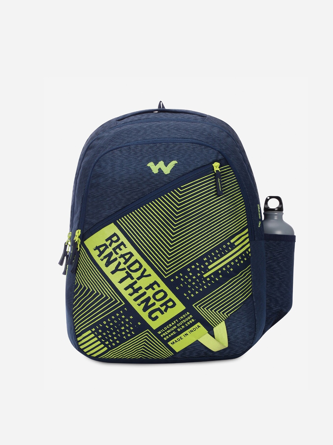 

Wildcraft Unisex Adults Typography Printed Blaze 30 Medium Backpack, Navy blue