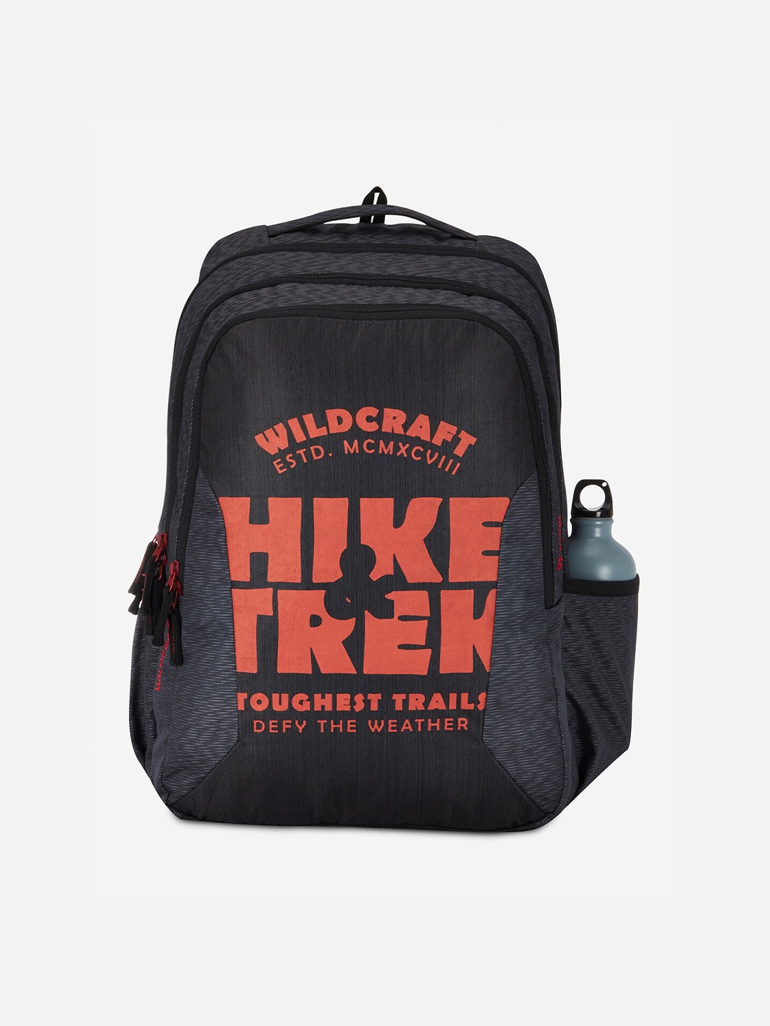 Wildcraft Unisex Typography Printed Blaze 45 Backpack, Grey