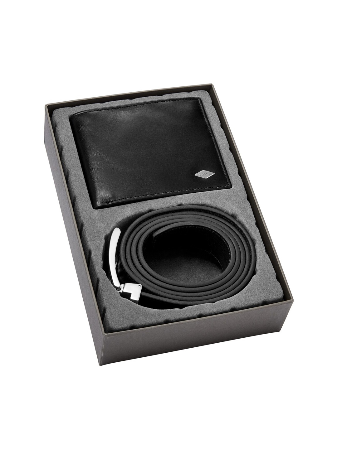 

Fossil Men Black Wallet & Belt Accessory Gift Set