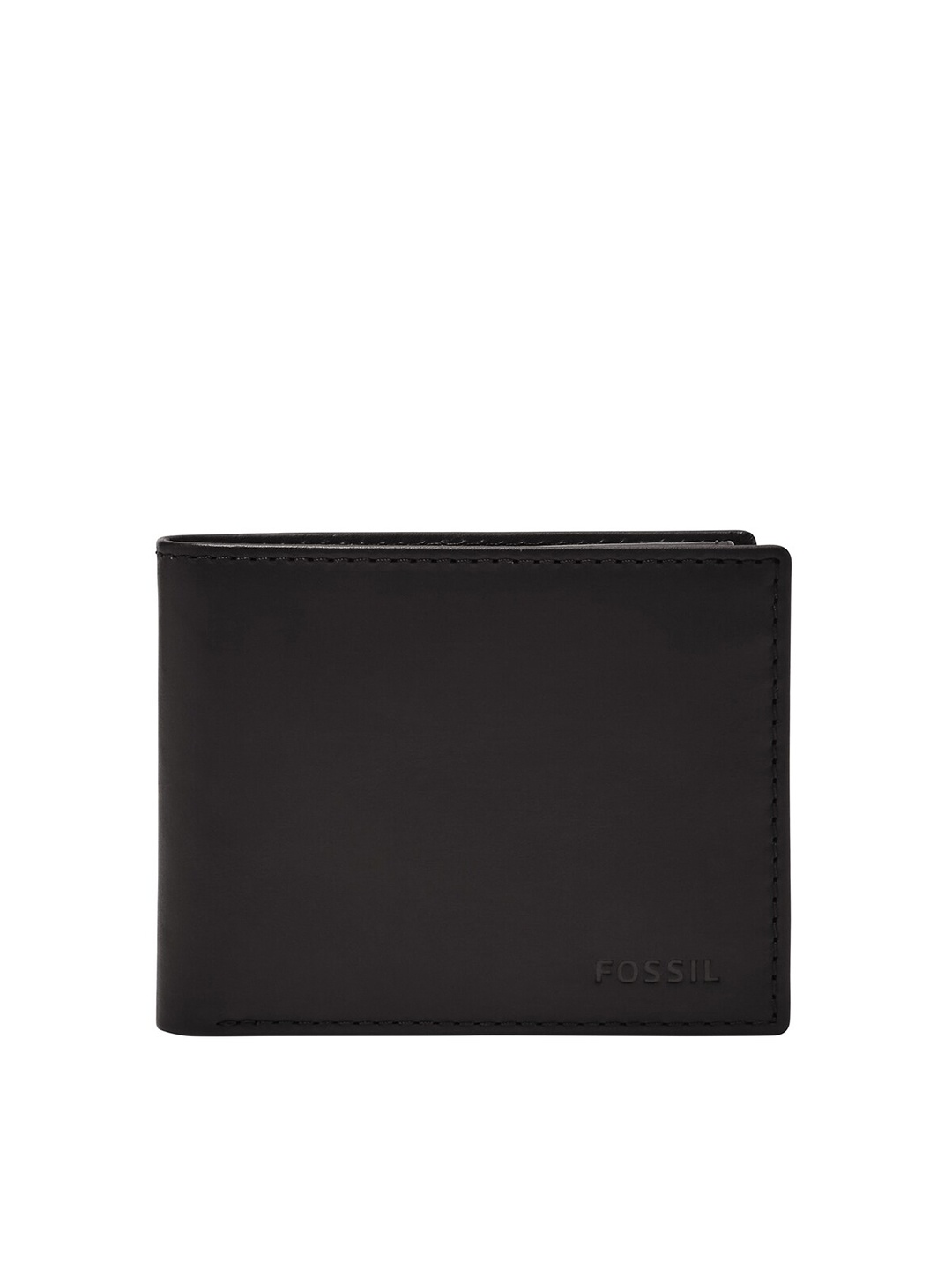 

Fossil Men Leather Two Fold Wallet, Black