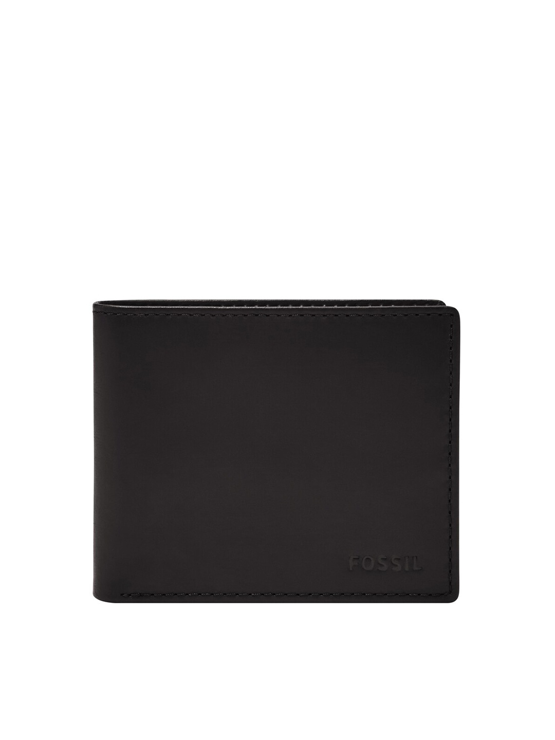 

Fossil Men Leather Two Fold Wallet, Black