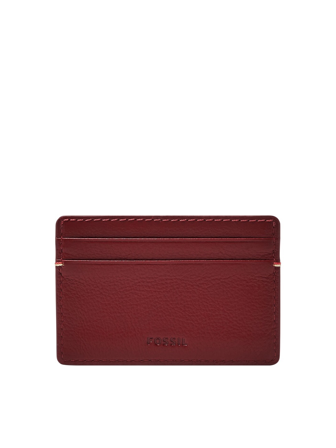 

Fossil Men Textured Leather Card Holder, Red