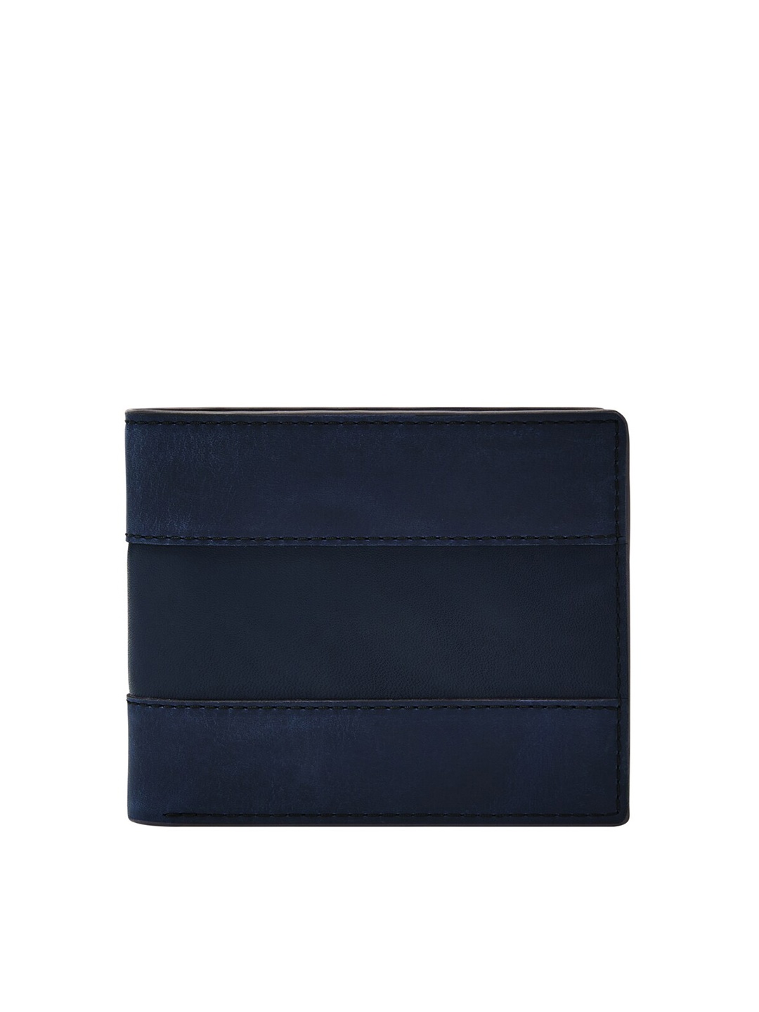 

Fossil Men Leather Two Fold Wallet, Navy blue