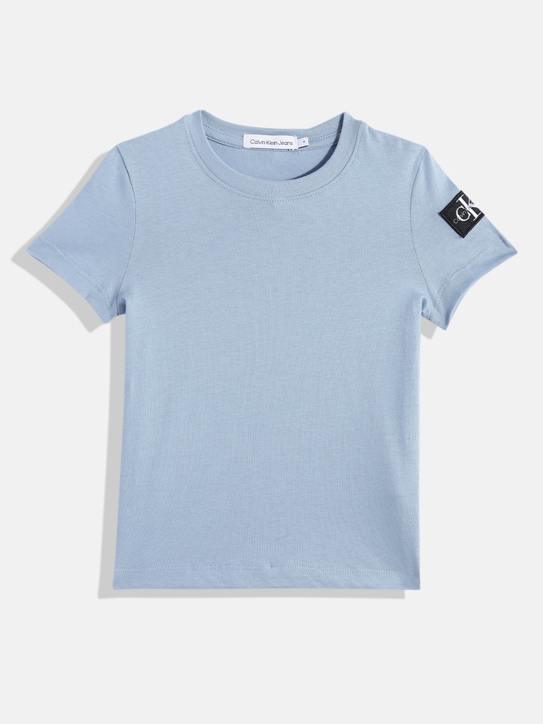 

Calvin Klein Boys Pure Cotton T-shirt with Applique, Blue