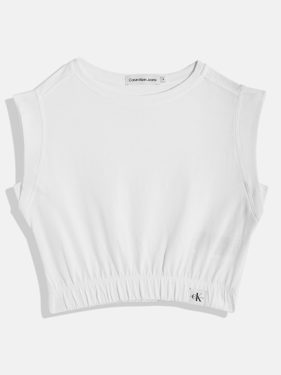 

Calvin Klein Girls Cotton Blouson Top, White