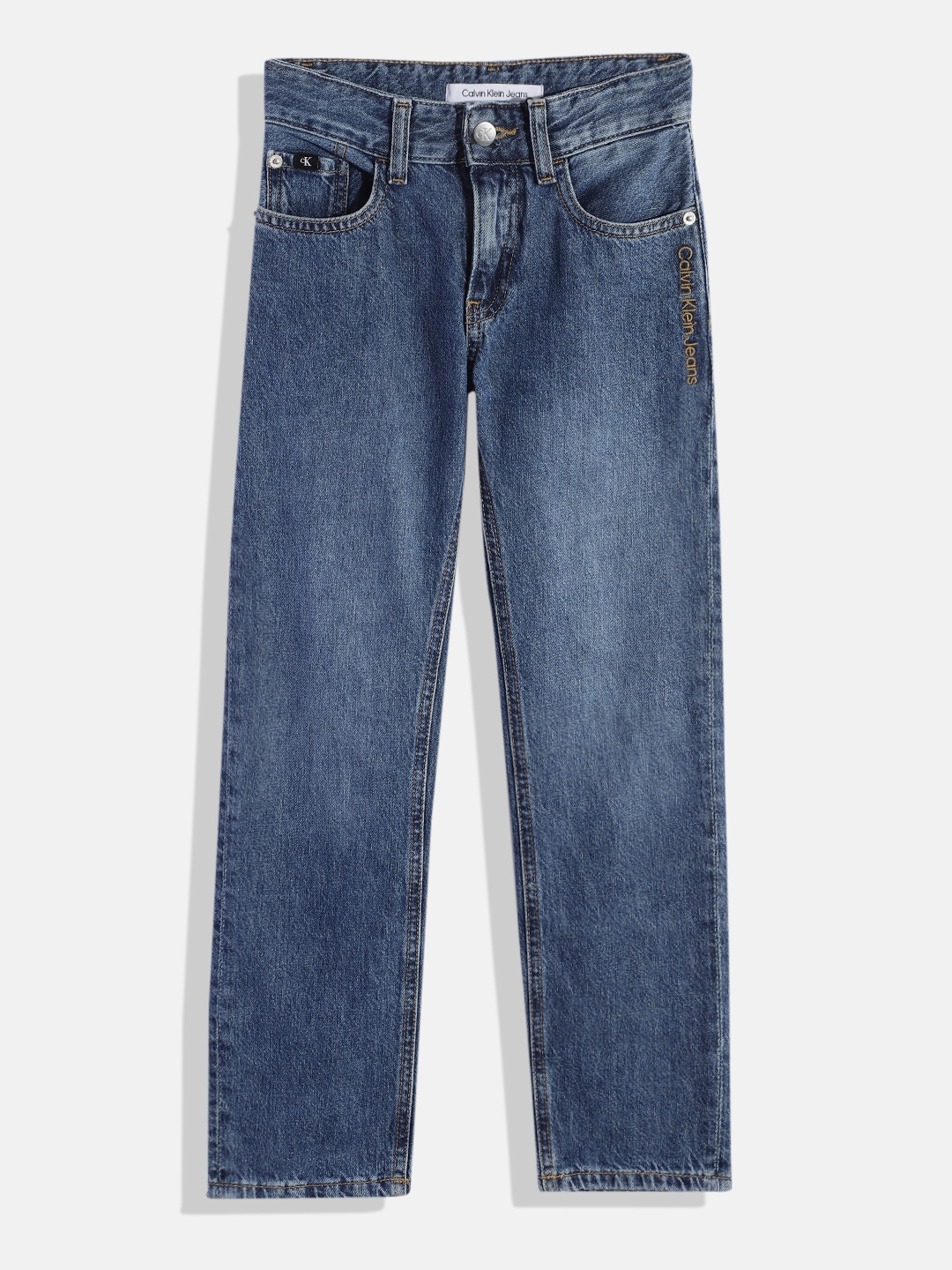 

Calvin Klein Jeans Boys Light Fade Clean Look Jeans, Blue